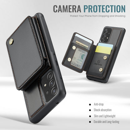 For Samsung Galaxy A53 5G JEEHOOD J05 Business Magnetic Style RFID Leather Phone Case(Black) - Galaxy Phone Cases by JEEHOOD | Online Shopping UK | buy2fix