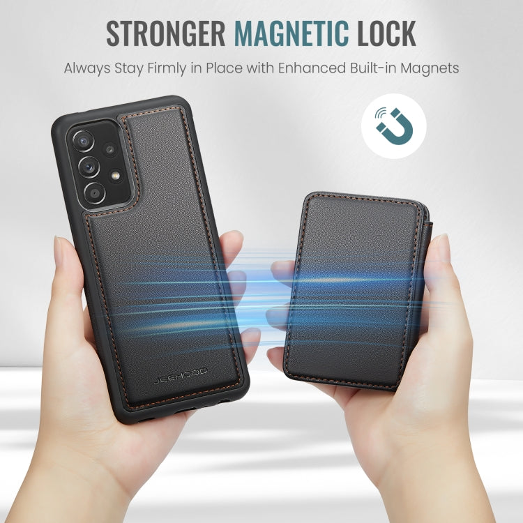 For Samsung Galaxy A53 5G JEEHOOD J05 Business Magnetic Style RFID Leather Phone Case(Black) - Galaxy Phone Cases by JEEHOOD | Online Shopping UK | buy2fix