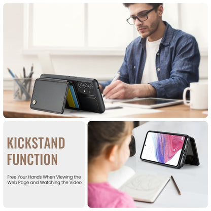 For Samsung Galaxy A53 5G JEEHOOD J05 Business Magnetic Style RFID Leather Phone Case(Black) - Galaxy Phone Cases by JEEHOOD | Online Shopping UK | buy2fix