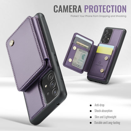 For Samsung Galaxy A53 5G JEEHOOD J05 Business Magnetic Style RFID Leather Phone Case(Purple) - Galaxy Phone Cases by JEEHOOD | Online Shopping UK | buy2fix