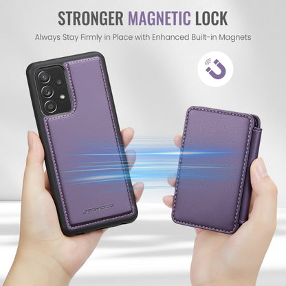 For Samsung Galaxy A53 5G JEEHOOD J05 Business Magnetic Style RFID Leather Phone Case(Purple) - Galaxy Phone Cases by JEEHOOD | Online Shopping UK | buy2fix