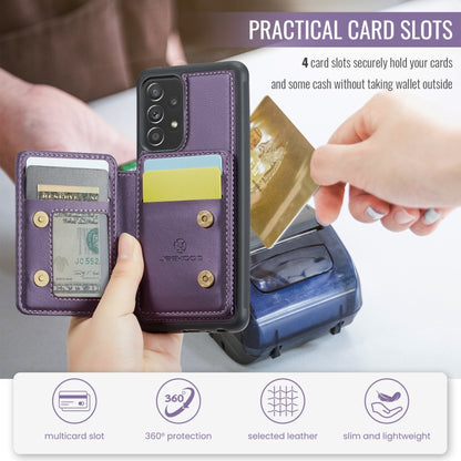 For Samsung Galaxy A53 5G JEEHOOD J05 Business Magnetic Style RFID Leather Phone Case(Purple) - Galaxy Phone Cases by JEEHOOD | Online Shopping UK | buy2fix
