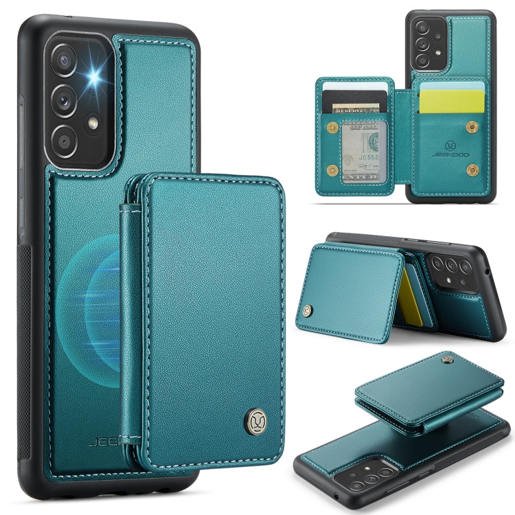 For Samsung Galaxy A53 5G JEEHOOD J05 Business Magnetic Style RFID Leather Phone Case(Blue Green) - Galaxy Phone Cases by JEEHOOD | Online Shopping UK | buy2fix