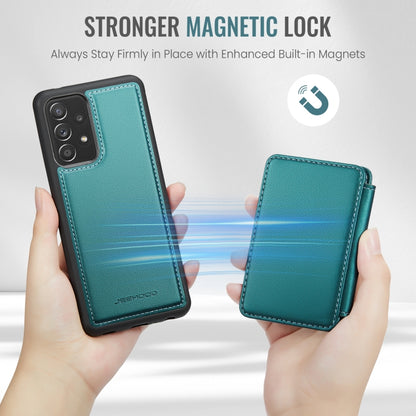 For Samsung Galaxy A53 5G JEEHOOD J05 Business Magnetic Style RFID Leather Phone Case(Blue Green) - Galaxy Phone Cases by JEEHOOD | Online Shopping UK | buy2fix