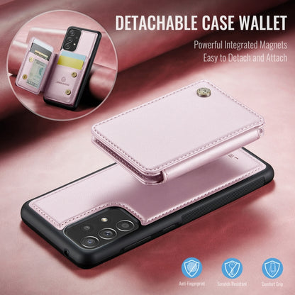 For Samsung Galaxy A53 5G JEEHOOD J05 Business Magnetic Style RFID Leather Phone Case(Pink) - Galaxy Phone Cases by JEEHOOD | Online Shopping UK | buy2fix