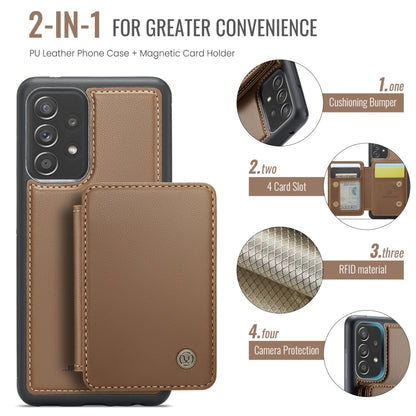 For Samsung Galaxy A53 5G JEEHOOD J05 Business Magnetic Style RFID Leather Phone Case(Brown) - Galaxy Phone Cases by JEEHOOD | Online Shopping UK | buy2fix