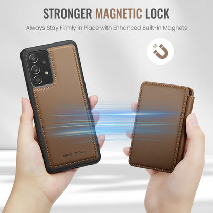 For Samsung Galaxy A53 5G JEEHOOD J05 Business Magnetic Style RFID Leather Phone Case(Brown) - Galaxy Phone Cases by JEEHOOD | Online Shopping UK | buy2fix