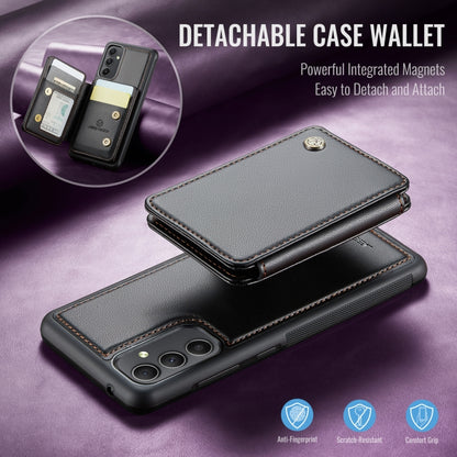 For Samsung Galaxy A34 5G JEEHOOD J05 Business Magnetic Style RFID Leather Phone Case(Black) - Galaxy Phone Cases by JEEHOOD | Online Shopping UK | buy2fix