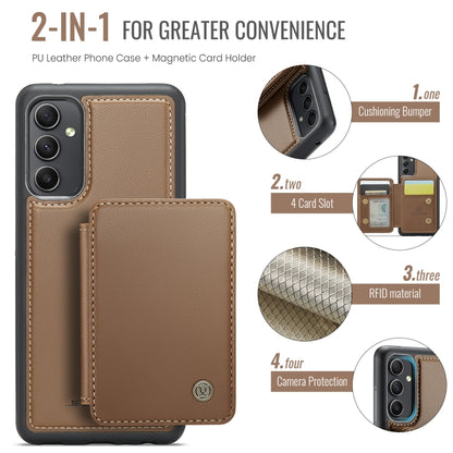 For Samsung Galaxy A34 5G JEEHOOD J05 Business Magnetic Style RFID Leather Phone Case(Brown) - Galaxy Phone Cases by JEEHOOD | Online Shopping UK | buy2fix