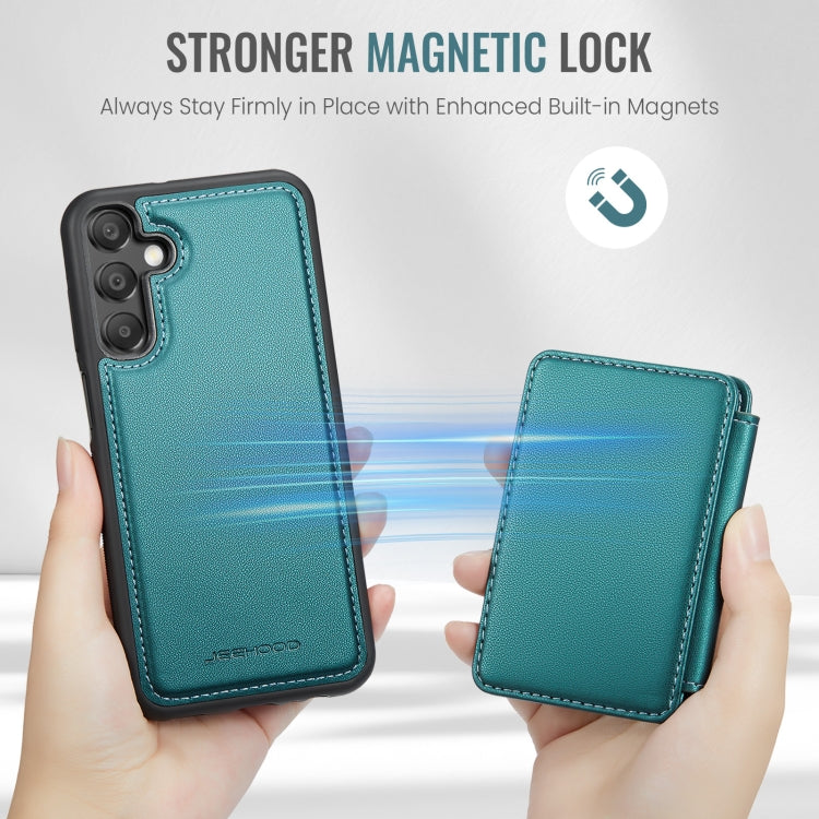 For Samsung Galaxy A35 5G JEEHOOD J05 Business Magnetic Style RFID Leather Phone Case(Blue Green) - Galaxy Phone Cases by JEEHOOD | Online Shopping UK | buy2fix