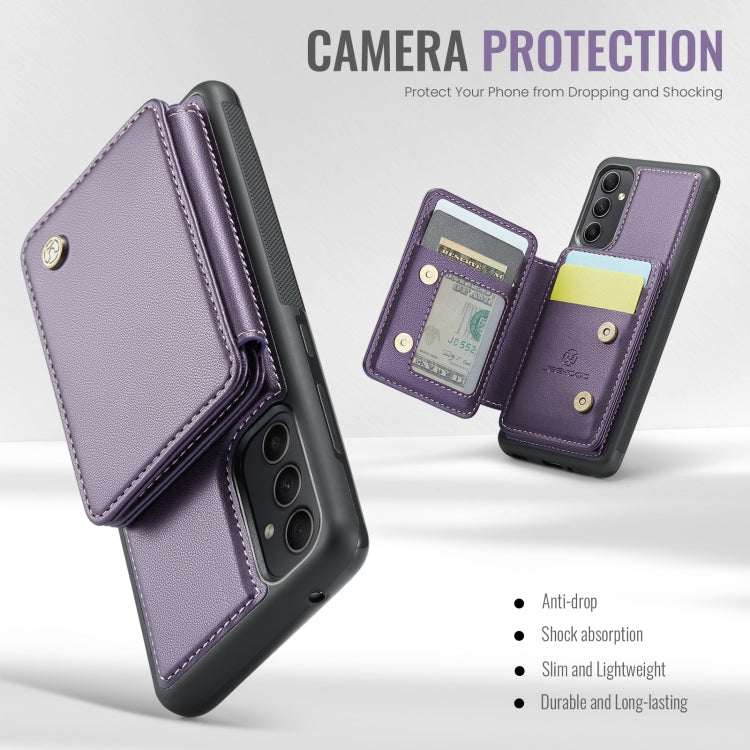 For Samsung Galaxy A54 5G JEEHOOD J05 Business Magnetic Style RFID Leather Phone Case(Purple) - Galaxy Phone Cases by JEEHOOD | Online Shopping UK | buy2fix