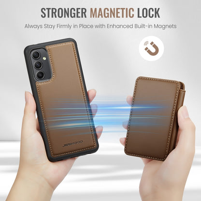 For Samsung Galaxy A54 5G JEEHOOD J05 Business Magnetic Style RFID Leather Phone Case(Brown) - Galaxy Phone Cases by JEEHOOD | Online Shopping UK | buy2fix