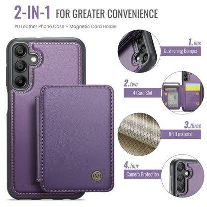 For Samsung Galaxy A55 5G JEEHOOD J05 Business Magnetic Style RFID Leather Phone Case(Purple) - Galaxy Phone Cases by JEEHOOD | Online Shopping UK | buy2fix