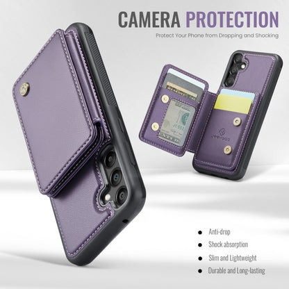 For Samsung Galaxy A55 5G JEEHOOD J05 Business Magnetic Style RFID Leather Phone Case(Purple) - Galaxy Phone Cases by JEEHOOD | Online Shopping UK | buy2fix