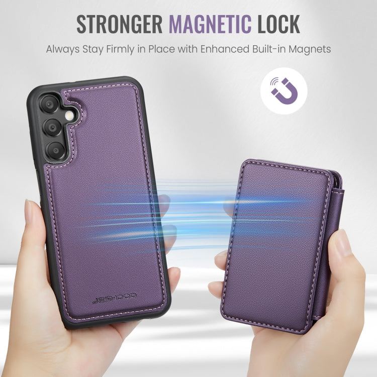 For Samsung Galaxy A55 5G JEEHOOD J05 Business Magnetic Style RFID Leather Phone Case(Purple) - Galaxy Phone Cases by JEEHOOD | Online Shopping UK | buy2fix