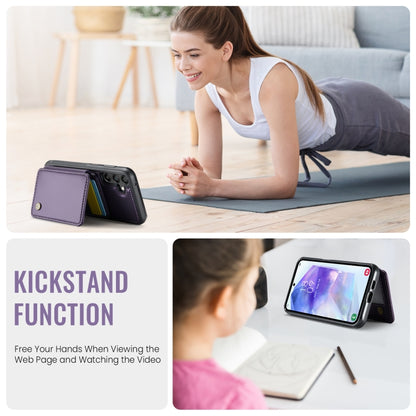 For Samsung Galaxy A55 5G JEEHOOD J05 Business Magnetic Style RFID Leather Phone Case(Purple) - Galaxy Phone Cases by JEEHOOD | Online Shopping UK | buy2fix