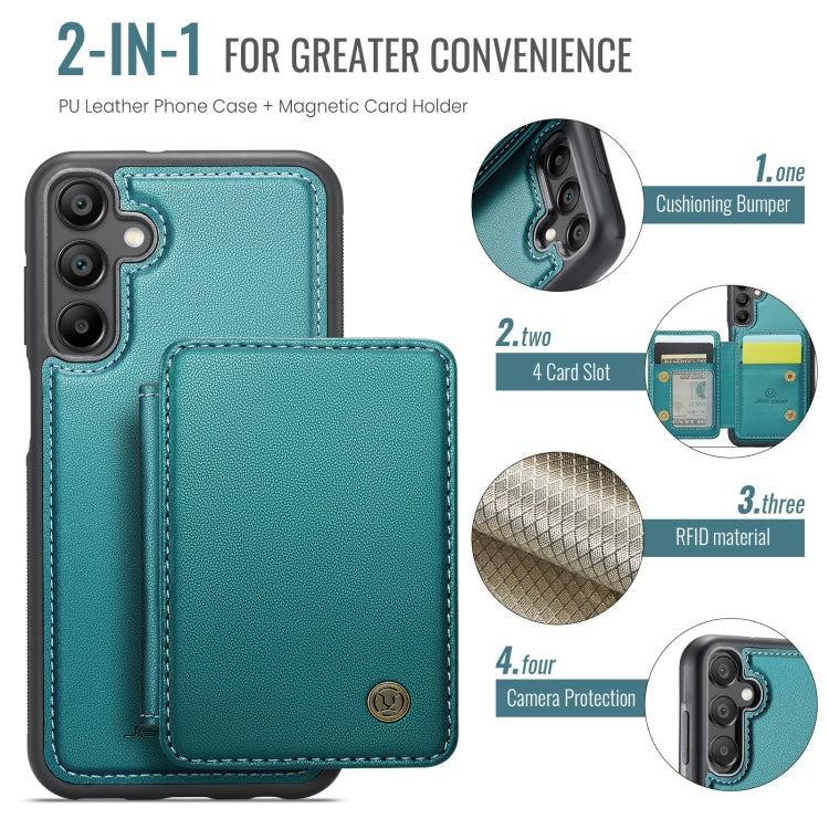 For Samsung Galaxy A55 5G JEEHOOD J05 Business Magnetic Style RFID Leather Phone Case(Blue Green) - Galaxy Phone Cases by JEEHOOD | Online Shopping UK | buy2fix