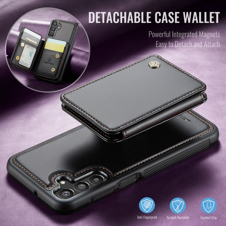 For Samsung Galaxy A16 5G JEEHOOD J05 Business Magnetic Style RFID Leather Phone Case(Black) - Galaxy Phone Cases by JEEHOOD | Online Shopping UK | buy2fix