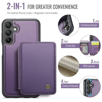 For Samsung Galaxy A16 5G JEEHOOD J05 Business Magnetic Style RFID Leather Phone Case(Purple) - Galaxy Phone Cases by JEEHOOD | Online Shopping UK | buy2fix