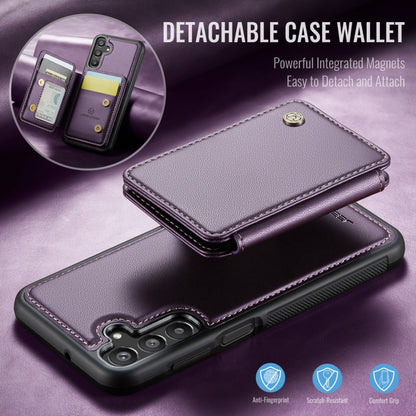 For Samsung Galaxy A16 5G JEEHOOD J05 Business Magnetic Style RFID Leather Phone Case(Purple) - Galaxy Phone Cases by JEEHOOD | Online Shopping UK | buy2fix