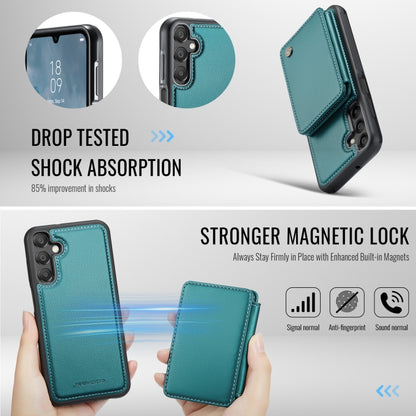 For Samsung Galaxy A16 5G JEEHOOD J05 Business Magnetic Style RFID Leather Phone Case(Blue Green) - Galaxy Phone Cases by JEEHOOD | Online Shopping UK | buy2fix