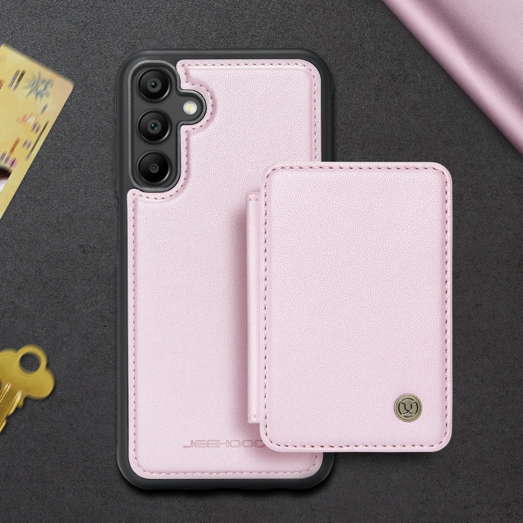 For Samsung Galaxy A16 5G JEEHOOD J05 Business Magnetic Style RFID Leather Phone Case(Pink) - Galaxy Phone Cases by JEEHOOD | Online Shopping UK | buy2fix