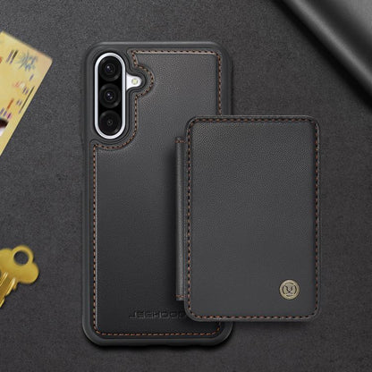 For Samsung Galaxy A26 5G JEEHOOD J05 Business Magnetic Style RFID Leather Phone Case(Black) - Galaxy Phone Cases by JEEHOOD | Online Shopping UK | buy2fix