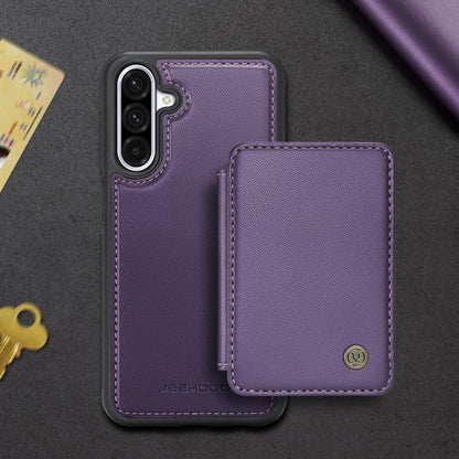 For Samsung Galaxy A26 5G JEEHOOD J05 Business Magnetic Style RFID Leather Phone Case(Purple) - Galaxy Phone Cases by JEEHOOD | Online Shopping UK | buy2fix