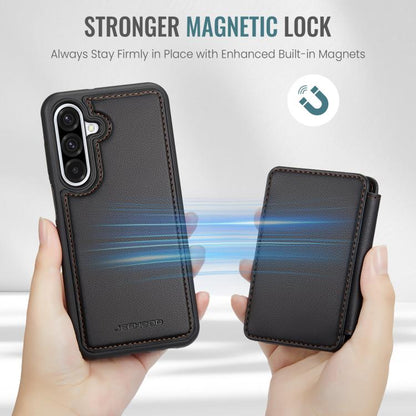For Samsung Galaxy A56 5G JEEHOOD J05 Business Magnetic Style RFID Leather Phone Case(Black) - Galaxy Phone Cases by JEEHOOD | Online Shopping UK | buy2fix