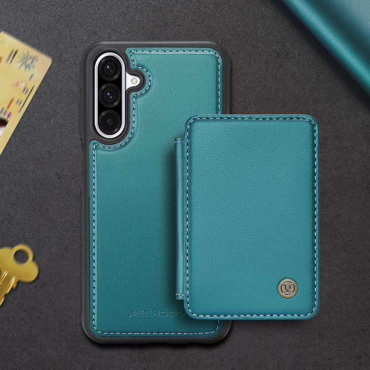For Samsung Galaxy A56 5G JEEHOOD J05 Business Magnetic Style RFID Leather Phone Case(Blue Green) - Galaxy Phone Cases by JEEHOOD | Online Shopping UK | buy2fix