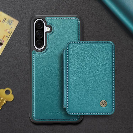 For Samsung Galaxy A56 5G JEEHOOD J05 Business Magnetic Style RFID Leather Phone Case(Blue Green) - Galaxy Phone Cases by JEEHOOD | Online Shopping UK | buy2fix