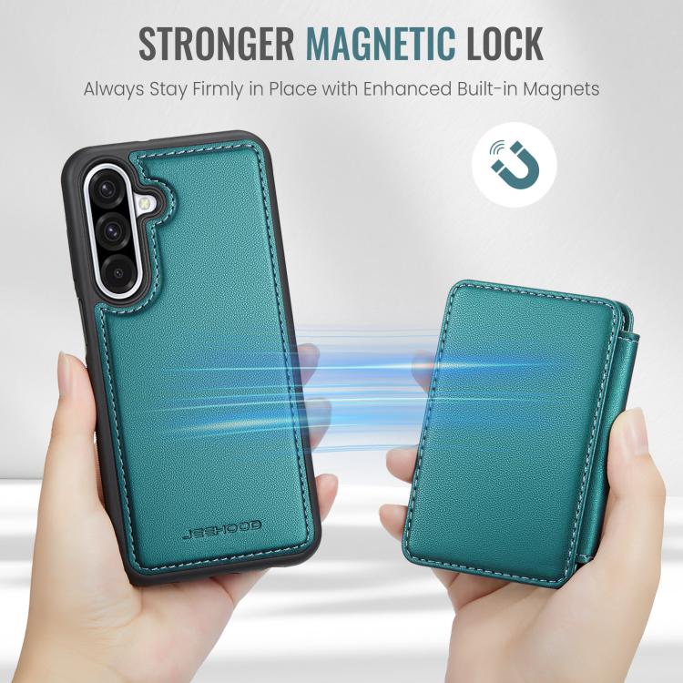 For Samsung Galaxy A56 5G JEEHOOD J05 Business Magnetic Style RFID Leather Phone Case(Blue Green) - Galaxy Phone Cases by JEEHOOD | Online Shopping UK | buy2fix