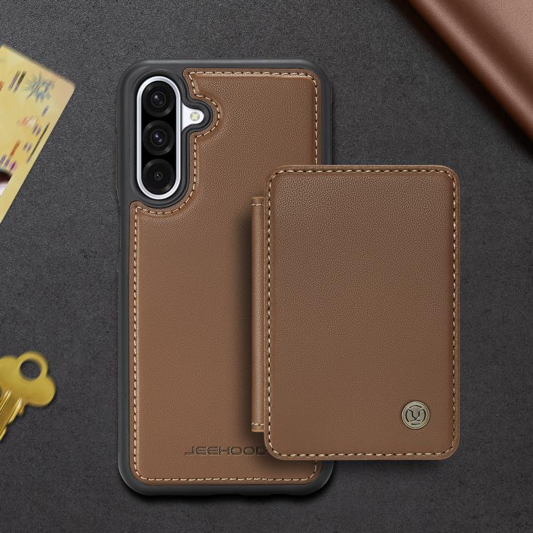 For Samsung Galaxy A56 5G JEEHOOD J05 Business Magnetic Style RFID Leather Phone Case(Brown) - Galaxy Phone Cases by JEEHOOD | Online Shopping UK | buy2fix