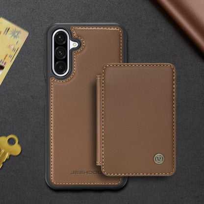 For Samsung Galaxy A56 5G JEEHOOD J05 Business Magnetic Style RFID Leather Phone Case(Brown) - Galaxy Phone Cases by JEEHOOD | Online Shopping UK | buy2fix