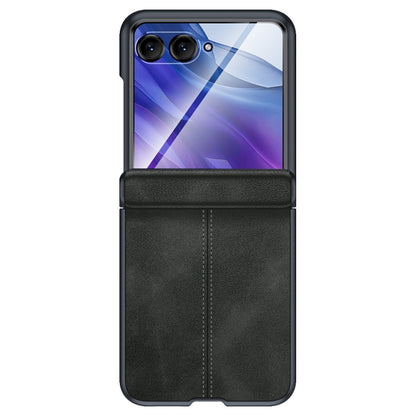 For Motorola Razr 50 Ultra Integrated Film Hinge Folding PU Phone Case(Black) by buy2fix