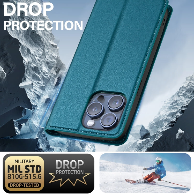 For iPhone 14 Pro Max LC.IMEEKE L1 Series Frosted Fine Texture PU Phone Case(Blue) - iPhone 14 Pro Max Cases by LC.IMEEKE | Online Shopping UK | buy2fix