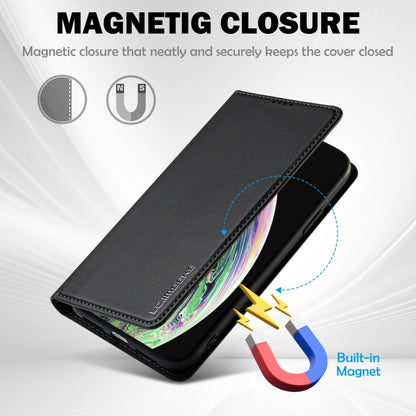 For iPhone XS Max LC.IMEEKE L1 Series Frosted Fine Texture PU Phone Case(Black) - More iPhone Cases by LC.IMEEKE | Online Shopping UK | buy2fix