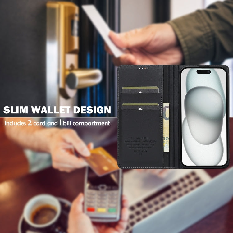 For iPhone XS Max LC.IMEEKE L1 Series Frosted Fine Texture PU Phone Case(Black) - More iPhone Cases by LC.IMEEKE | Online Shopping UK | buy2fix