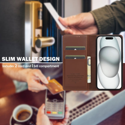 For iPhone XS Max LC.IMEEKE L1 Series Frosted Fine Texture PU Phone Case(Brown) - More iPhone Cases by LC.IMEEKE | Online Shopping UK | buy2fix