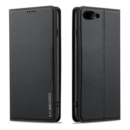 For iPhone 7 / 8 / SE 2020 LC.IMEEKE L1 Series Frosted Fine Texture PU Phone Case(Black) - iPhone SE 2022 / 2020 / 8 / 7 Cases by LC.IMEEKE | Online Shopping UK | buy2fix