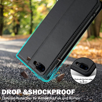 For iPhone 7 / 8 / SE 2020 LC.IMEEKE L1 Series Frosted Fine Texture PU Phone Case(Black) - iPhone SE 2022 / 2020 / 8 / 7 Cases by LC.IMEEKE | Online Shopping UK | buy2fix