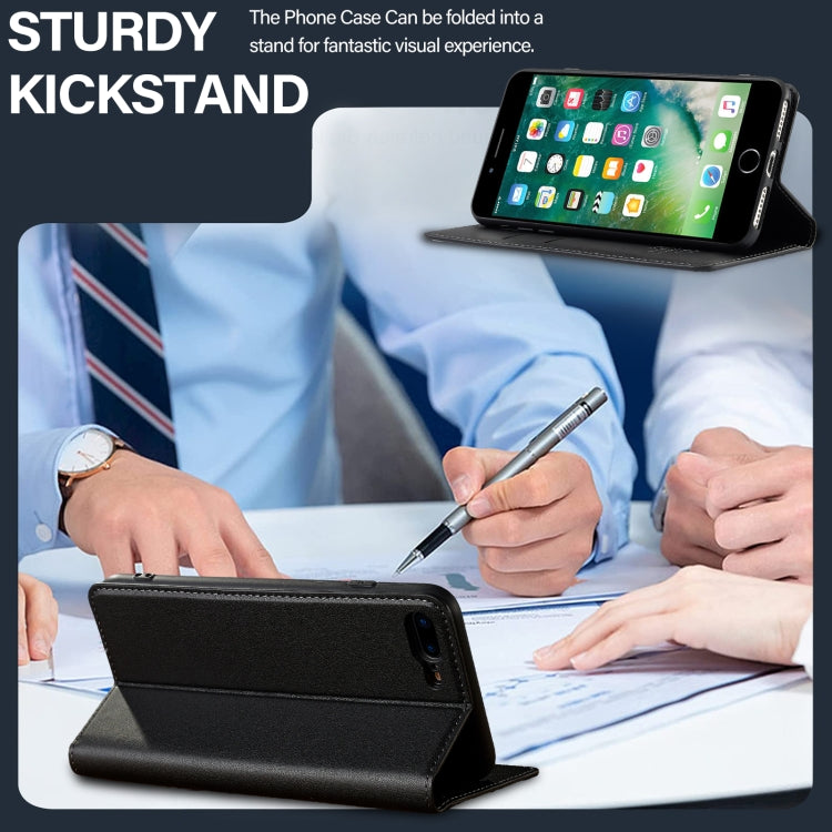 For iPhone 7 / 8 / SE 2020 LC.IMEEKE L1 Series Frosted Fine Texture PU Phone Case(Black) - iPhone SE 2022 / 2020 / 8 / 7 Cases by LC.IMEEKE | Online Shopping UK | buy2fix