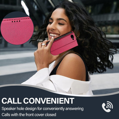 For iPhone 7 / 8 / SE 2020 LC.IMEEKE L1 Series Frosted Fine Texture PU Phone Case(Red) - iPhone SE 2022 / 2020 / 8 / 7 Cases by LC.IMEEKE | Online Shopping UK | buy2fix