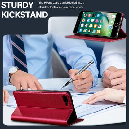 For iPhone SE 2022 LC.IMEEKE L1 Series Frosted Fine Texture PU Phone Case(Red) - iPhone SE 2022 / 2020 / 8 / 7 Cases by LC.IMEEKE | Online Shopping UK | buy2fix