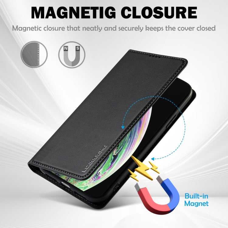 For iPhone XR LC.IMEEKE L1 Series Frosted Fine Texture PU Phone Case(Black) - More iPhone Cases by LC.IMEEKE | Online Shopping UK | buy2fix