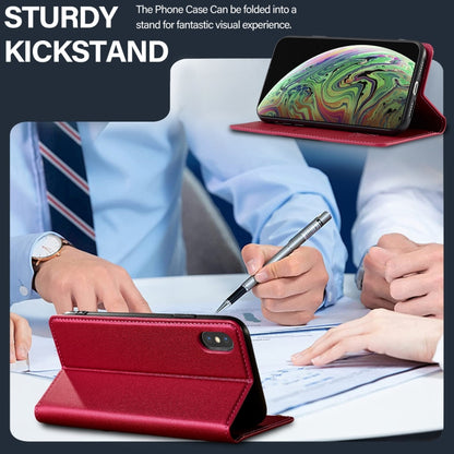 For iPhone XR LC.IMEEKE L1 Series Frosted Fine Texture PU Phone Case(Red) - More iPhone Cases by LC.IMEEKE | Online Shopping UK | buy2fix