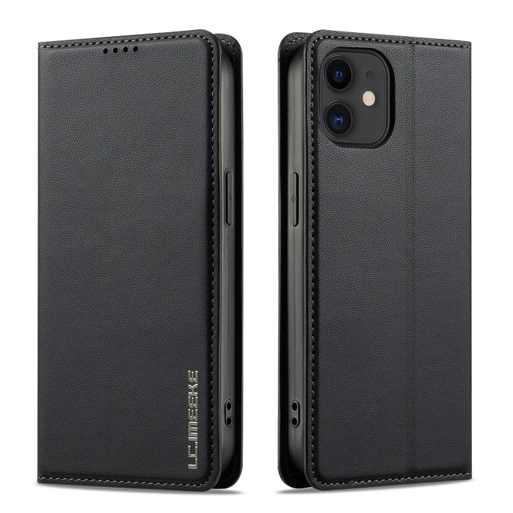 For iPhone 11 LC.IMEEKE L1 Series Frosted Fine Texture PU Phone Case(Black) - iPhone 11 Cases by LC.IMEEKE | Online Shopping UK | buy2fix
