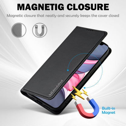 For iPhone 11 LC.IMEEKE L1 Series Frosted Fine Texture PU Phone Case(Black) - iPhone 11 Cases by LC.IMEEKE | Online Shopping UK | buy2fix