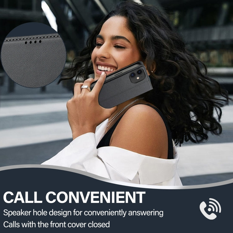 For iPhone 11 LC.IMEEKE L1 Series Frosted Fine Texture PU Phone Case(Black) - iPhone 11 Cases by LC.IMEEKE | Online Shopping UK | buy2fix