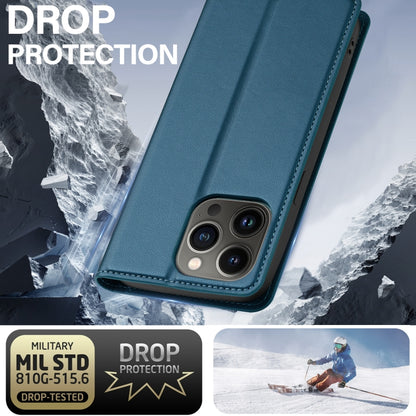 For iPhone 11 Pro LC.IMEEKE L1 Series Frosted Fine Texture PU Phone Case(Blue) - iPhone 11 Pro Cases by LC.IMEEKE | Online Shopping UK | buy2fix